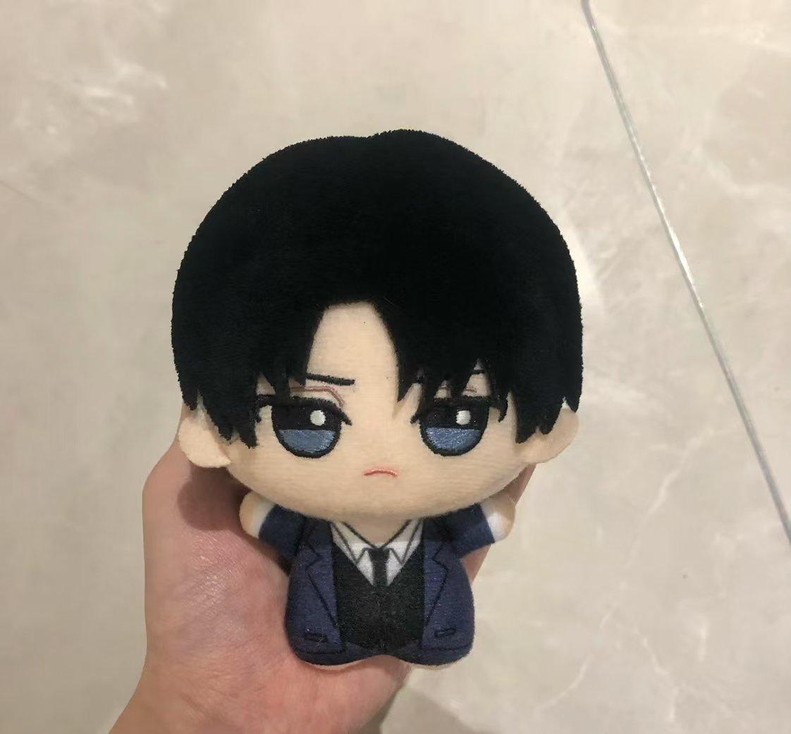 10cm Anime Levi Ackerman Cosplay Plush Doll Pendant Attack On Titan Eren Stuffed Plush Toy Fans Desk Decoration Birthday Gif