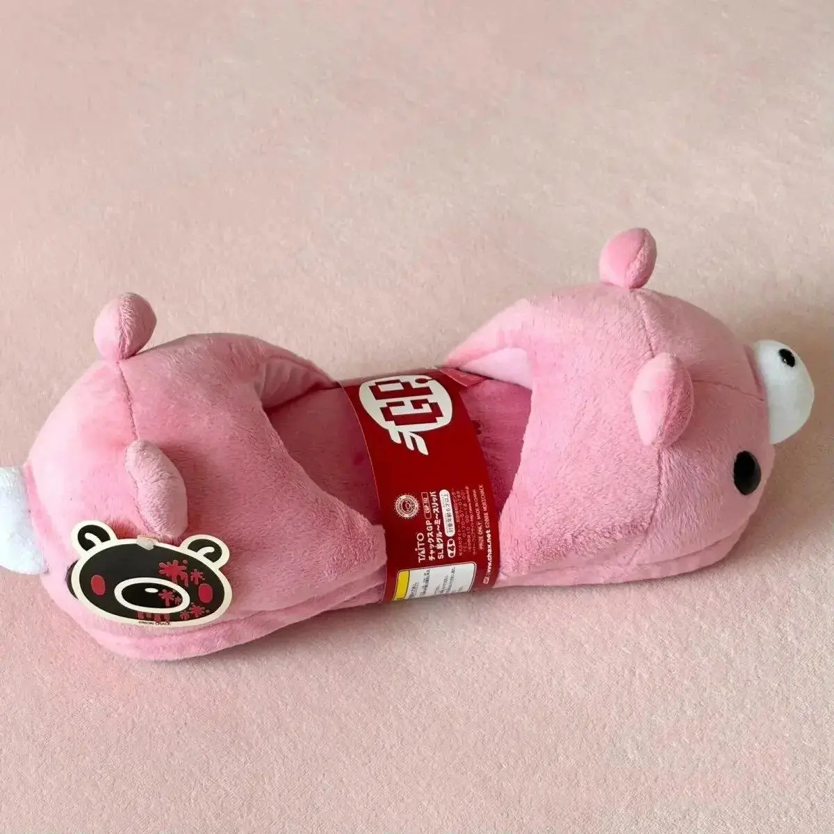 Cute 28cm Cartoon Gloomy Bear Cute Pink Bear Plush Slippers Kawaii Soft Cartoon Bear Indoor House Slippers Birthday present