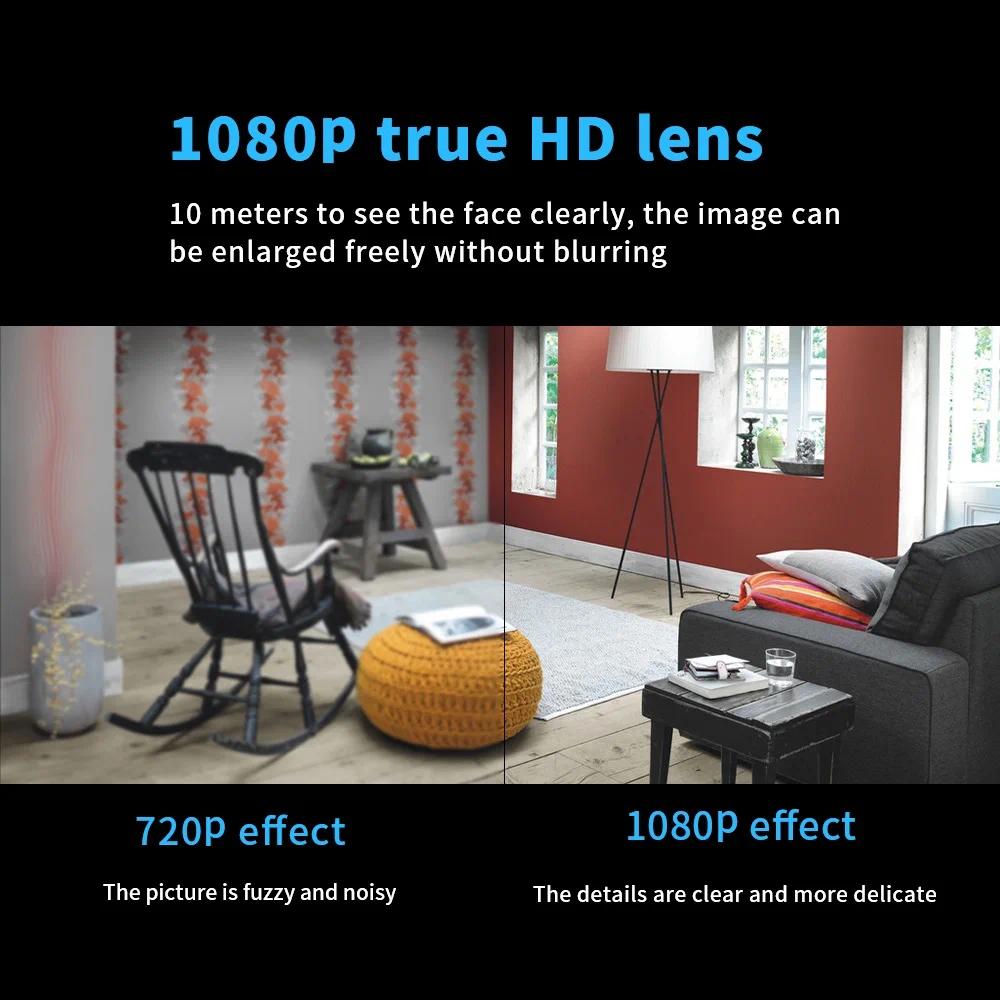 X5 Mini Spy Camera - 1080P HD WiFi Wireless Indoor CCTV Camera with Night Vision, Motion Sensor, Audio Recorder for Home Security