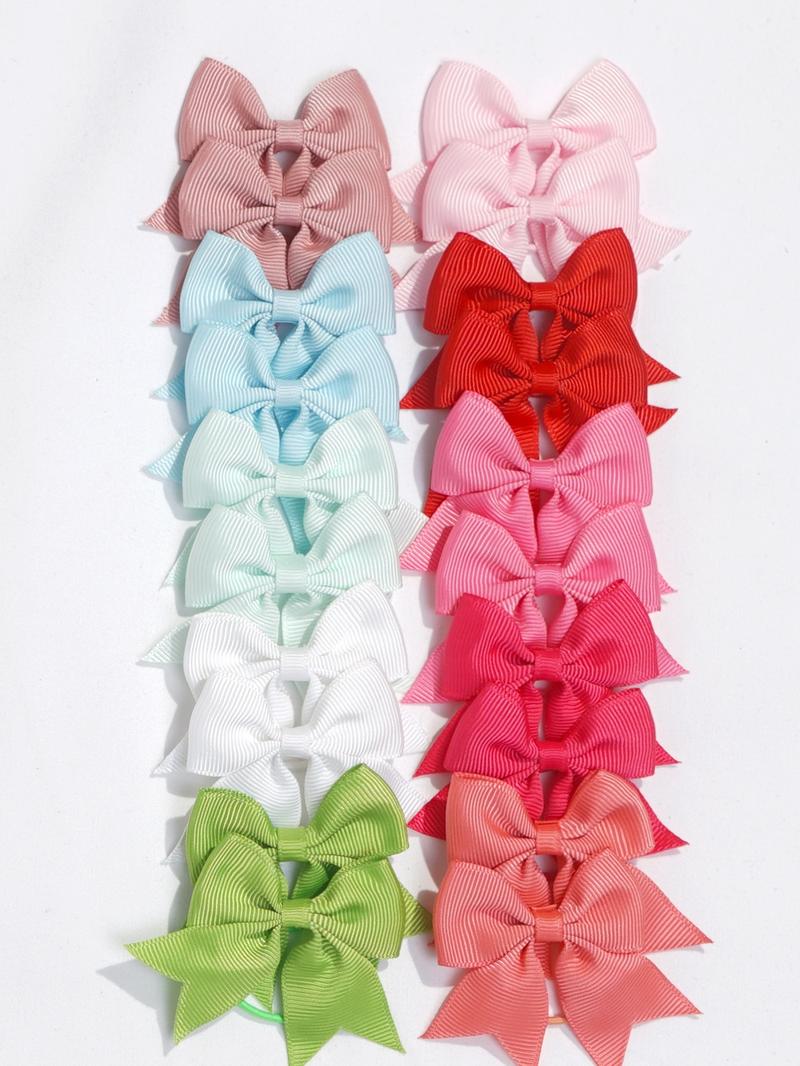 40-Piece Classic Bow Hair Ties Set, Strong Elasticity for Fine Soft Hair, Multi-Color Fits Various, Girls Ultimate Hair Accessory Collection, Hair Accessories Sets