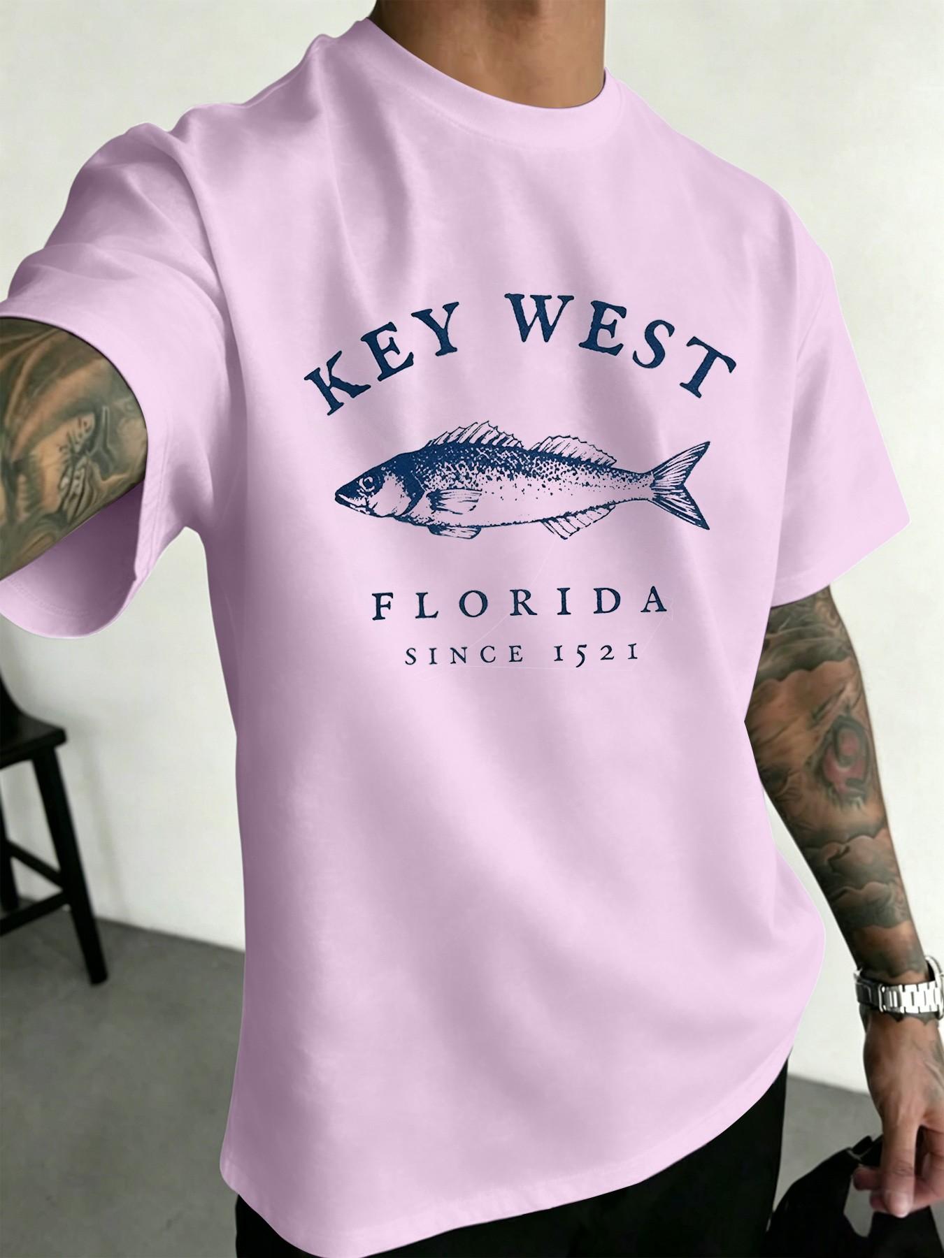 Men's Casual Short Sleeve T-Shirt, Trendy Print Design, Perfect for Friends and Family, Outdoors, Sports, Office Wear