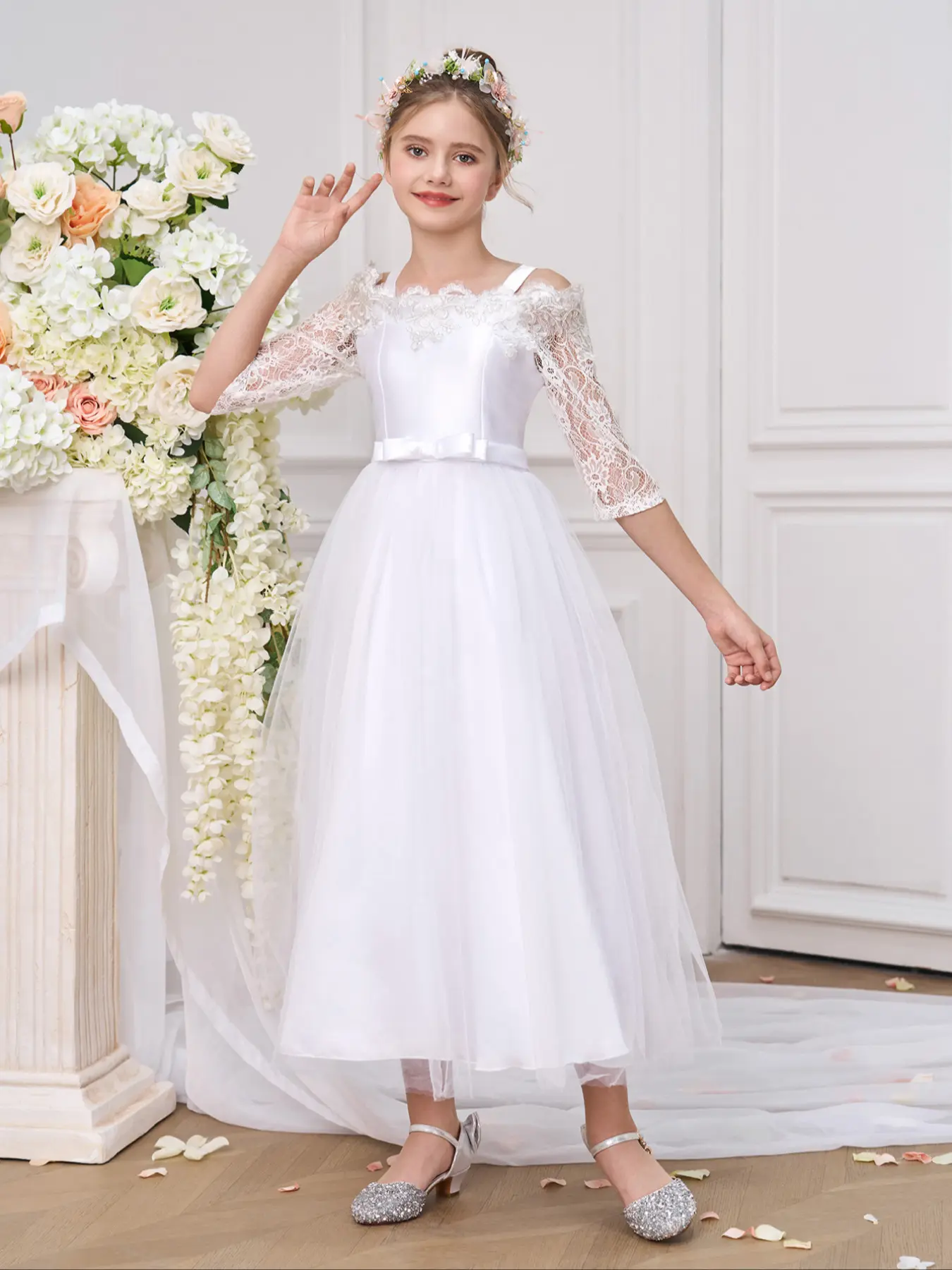 light green dress long Sage V Neck Satin Empire – Lisposa Claude review Resort '25 – Sea, Color:chocolate It has long sleeves