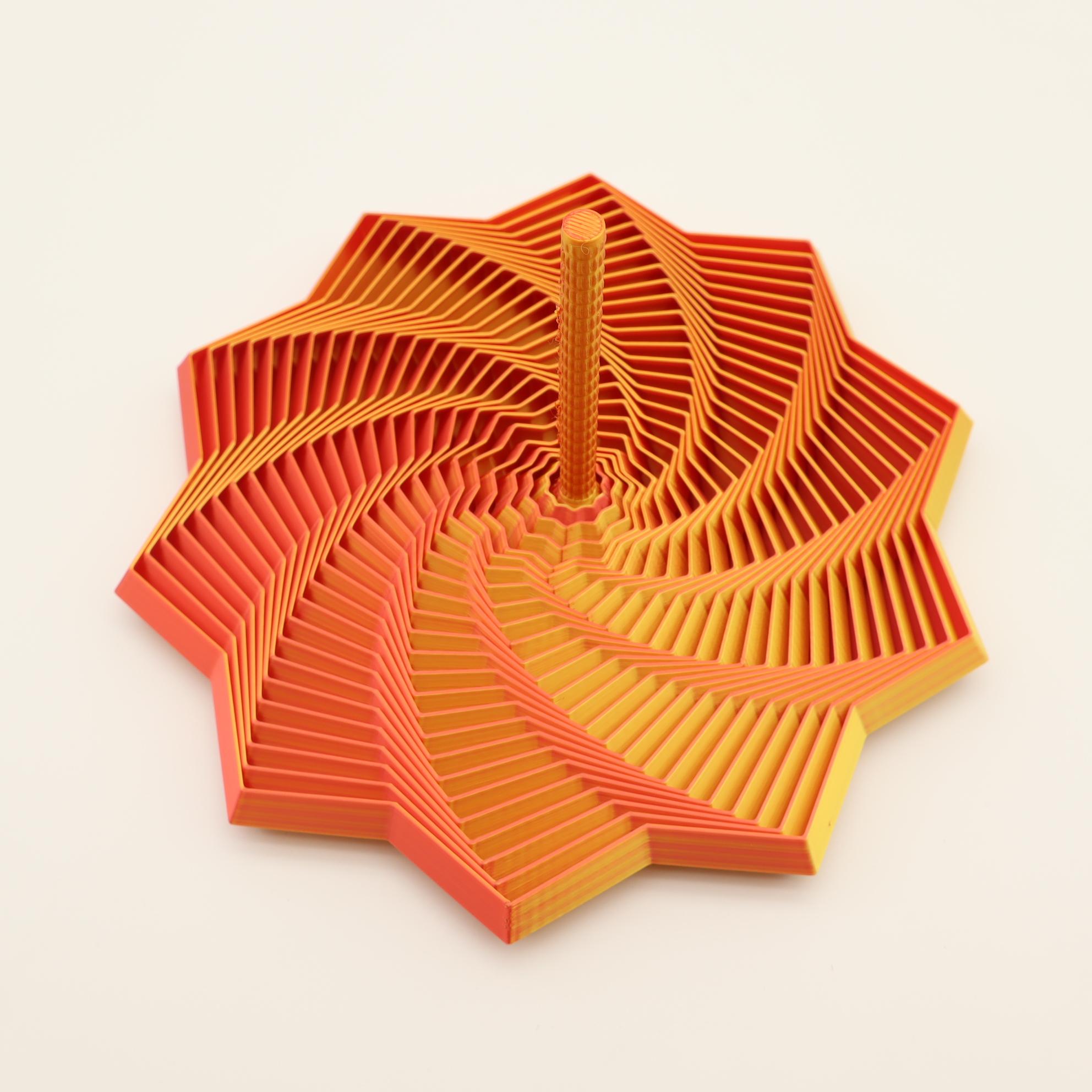 1pc 3D Printed Hexagonal Spiral Stress Relief Fidgeting Toy, Home Decor, Halloween & Christmas Gift, Party Favor, Unique Desk Accessory