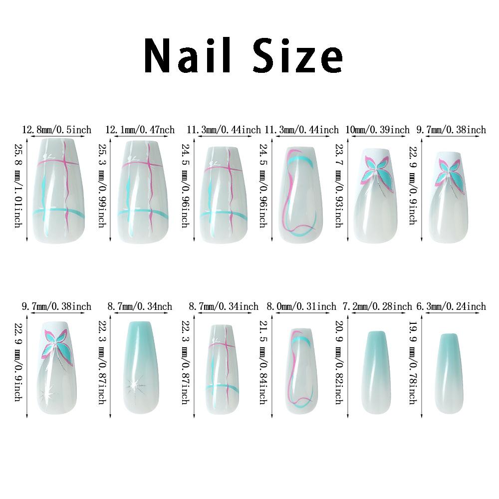 12pcs Detachable Nail Art Stickers, Innovative Butterfly Design, Gradient Color Series, Fashionable Nail Accessories, Easy to Apply