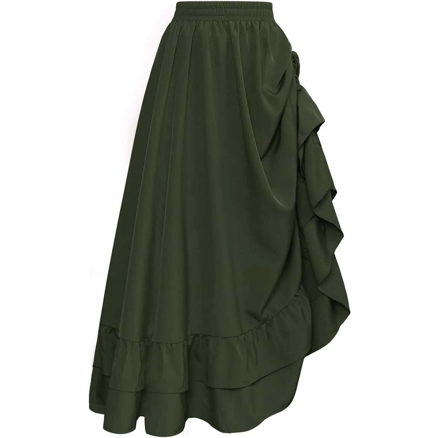 Women's Renaissance Maxi Skirt Long Flowy Layered Medieval Skirt(Gift)