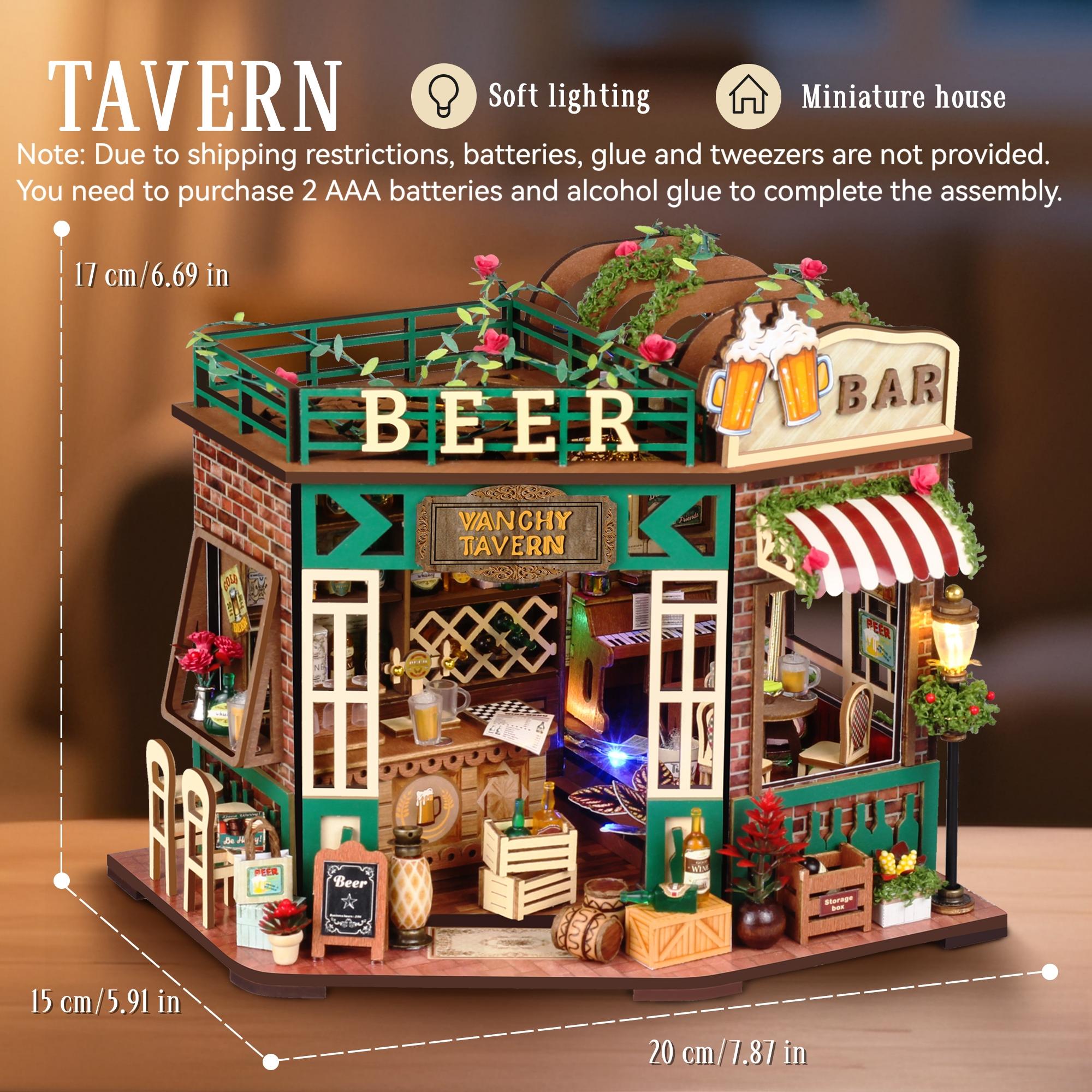 DIY Book Nook Kit 3D, Wooden Puzzles, Handcrafted Decorative Model for Bookshelves, Ideal Gift for Birthdays and Holidays