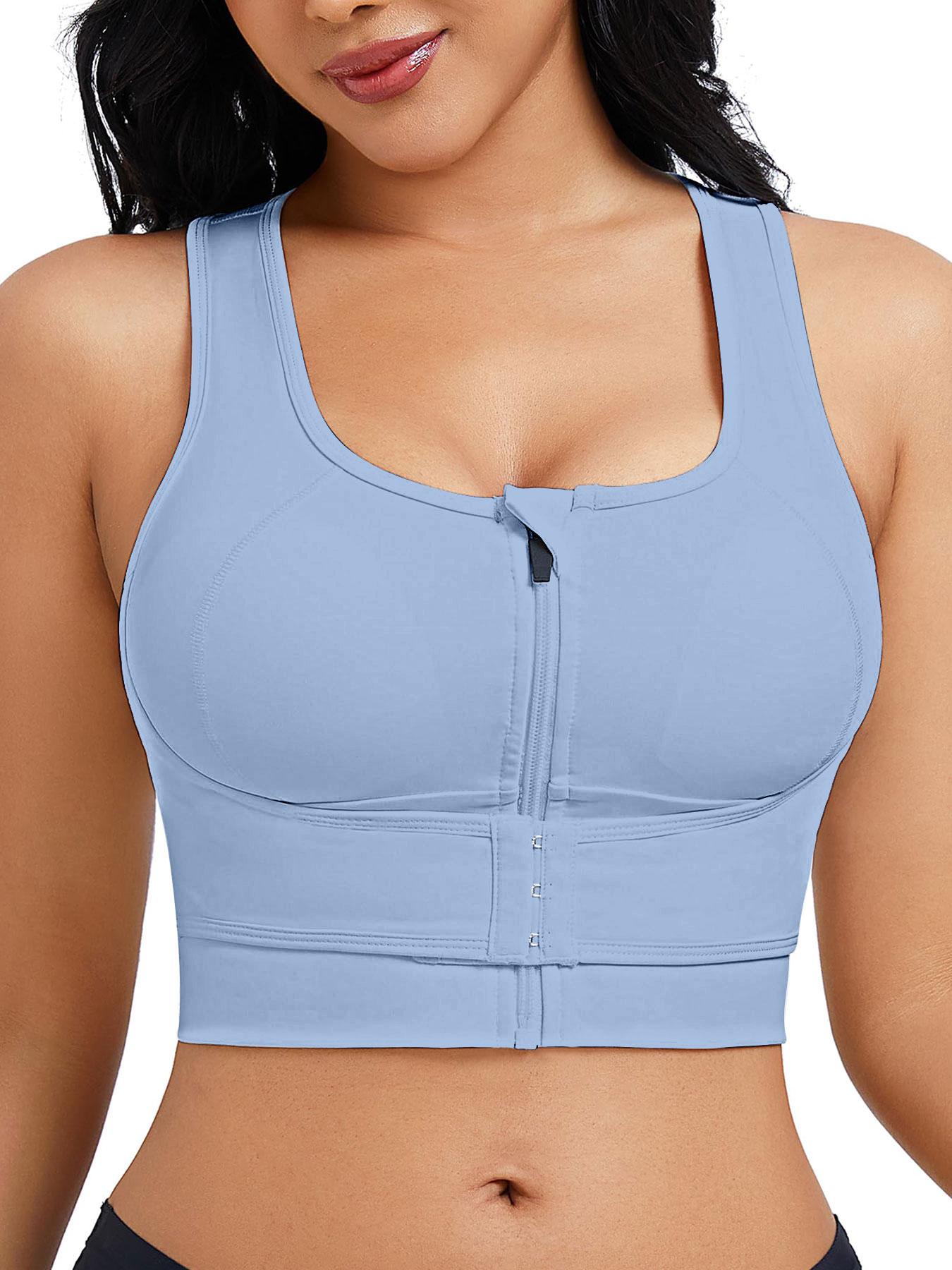 Women's Wireless Sports Bra Vest Top, Medium Support, High Elasticity, Breathable Fabric, Casual Plain Design, All Seasons Wear