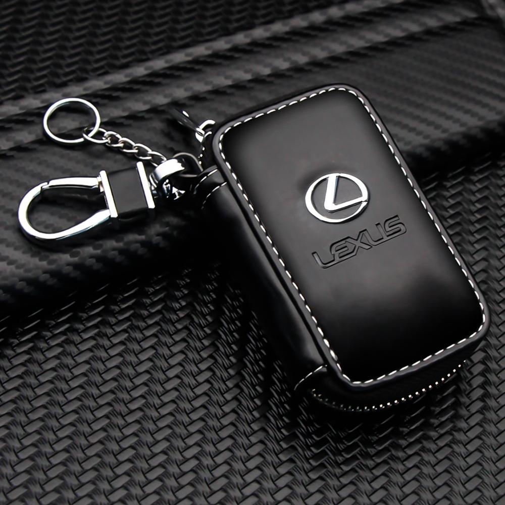 Lexus Leather Car Key Case, Car Key Holder, Car Key Accessory, Multifunctional Key Storage Protector, Durable Scratch-Resistant Portable Key Cover, Exclusive Logo Decoration