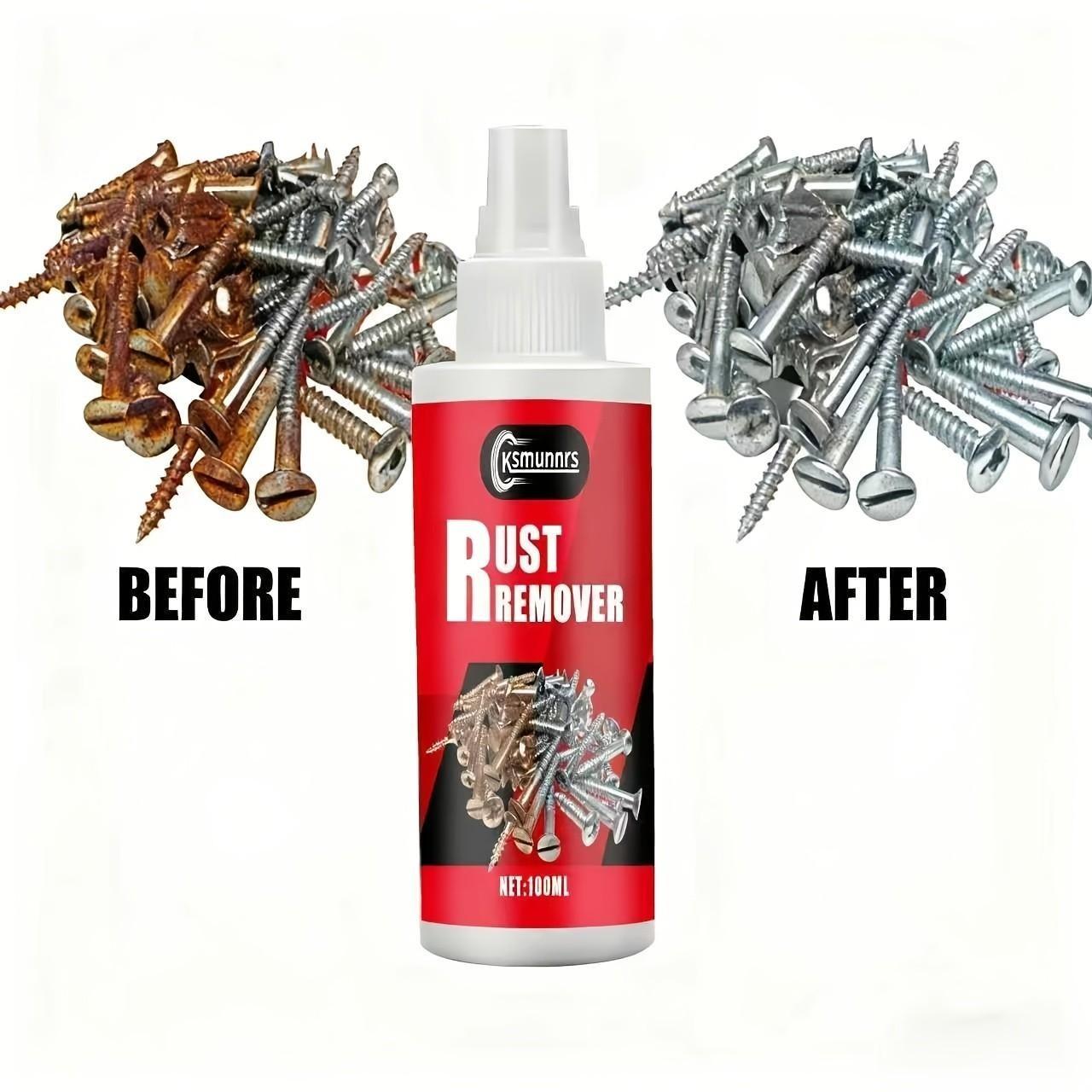 Efficient Screw & Hardware Rust Remover Cleaner, Quick Restoration of Shiny Surface, Universal Metal Rust Remover Spray, Strong Rust Dissolver