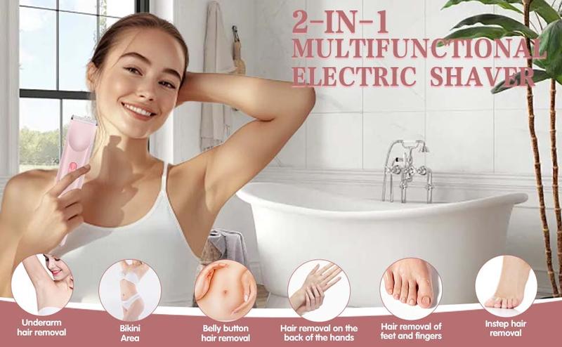 TazTir Bikini Trimmer for Women Rechargeable Lithium Battery USB Charging Multi-functional Bikini & Facial Trimmer Ideal for Arms Thighs & Full Body Perfect New Year's Gift