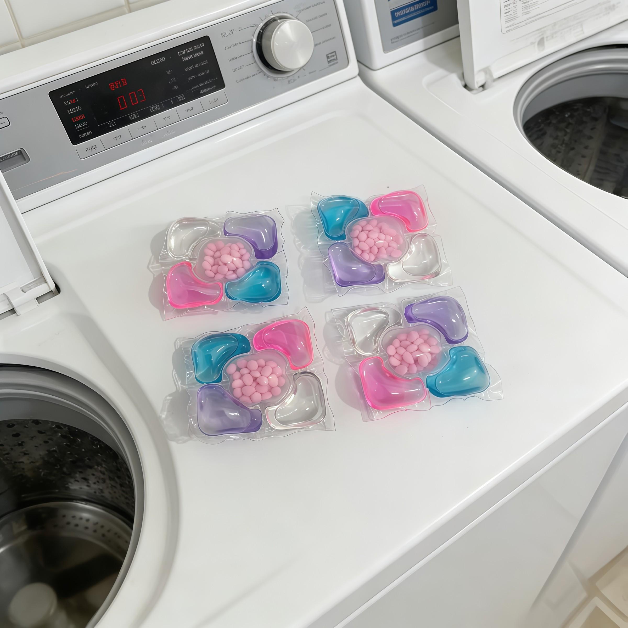 5-In-1 Laundry Beads, 10/30/50/100 Pieces, Long-Lasting Detergent Capsules, Travel-Friendly Design, Eco-Friendly Cleaning, Soften Clothes