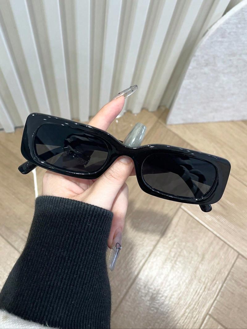 Women's Rectangular Vintage Multicolor, Perfect for Daily Wear, Driving, Fishing, Outdoor Leisure Activities, Trendy Styling Sunglasses
