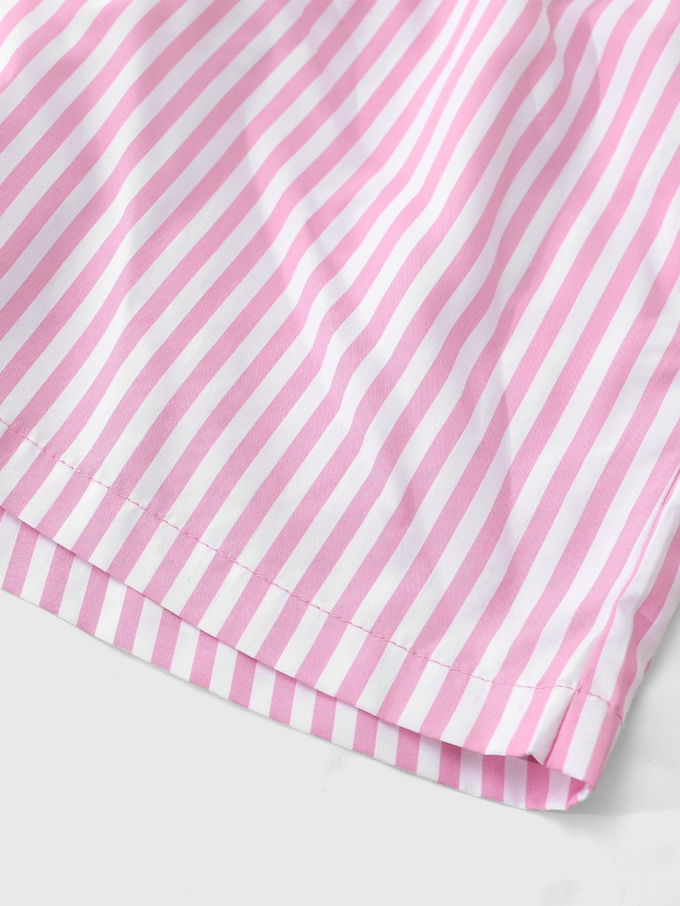 Casual Summer 2 Piece Set Women, Floral Print Oversized Top & Pink Striped Shorts, Boho Aesthetic Outfit for Vacation, Daily Wear, Coffee Date #springsaledeals2026 #summeroutfits #fyp #casualfashion