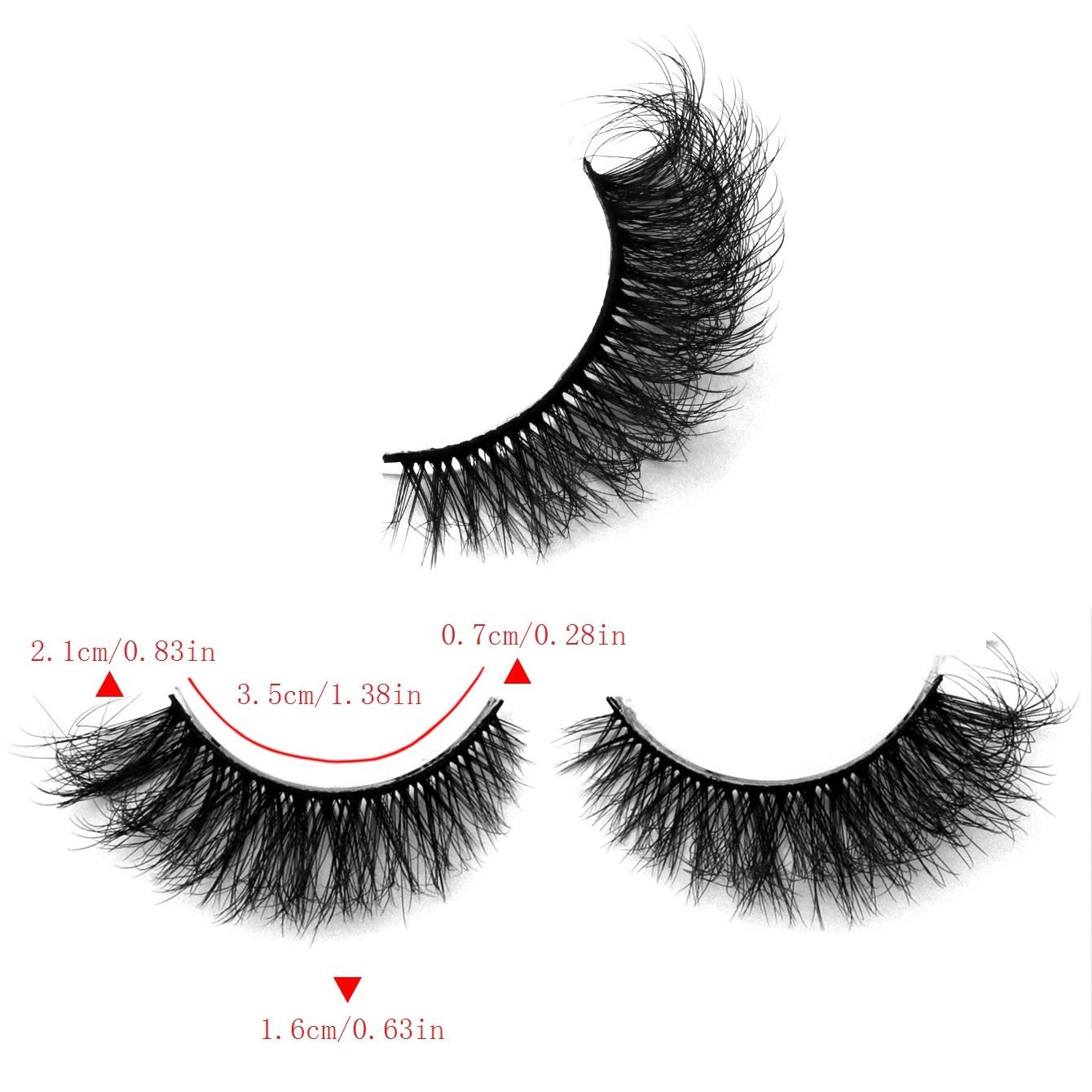 Fluffy False Eyelashes, 14 Pairs/set Mixed Curl Faux Cluster Eyelashes for Eyelashes Extensions, Natural Curling Eyelashes Kit for Women & Girls Eye Makeup Enhancement