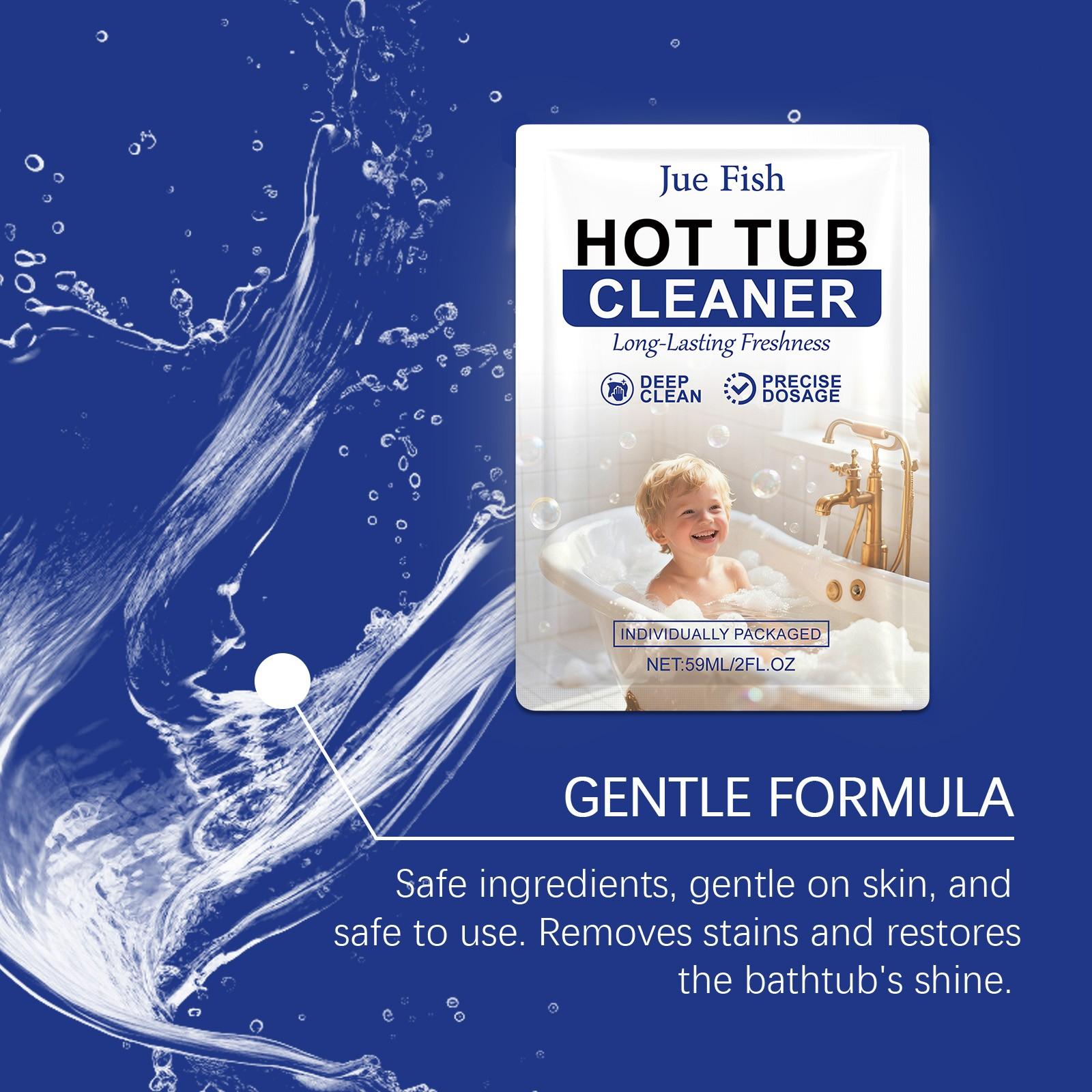 2-Pack Hot Tub Cleaner (59ML*2), Stain Removal, Gentle Protection, Glaze Care, Enhances Bathtub Surface Shine, Bathroom Maintenance