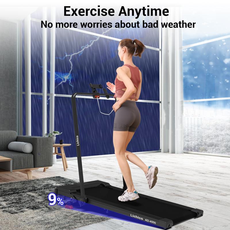 8.7MPH LICHICO Treadmill with 4-Level Incline, Flat/Incline Modes, Remote Control, Quiet Motor, Stable 2-in-1 Running Machine for Home & Office Fitness 8.7MPH LICHICO Treadmill with 4-Level Incline, Flat/Incline Modes, Remote Control, Quiet Motor, Stable 2-in-1 Running Machine for Home & Office Fitness
