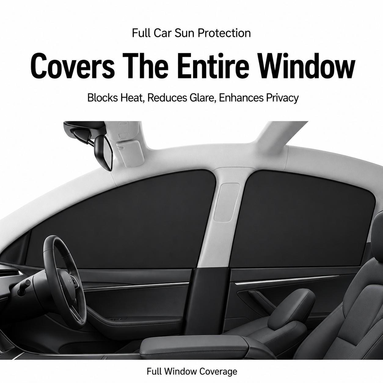 Magnetic Car Side Window Sun Shades for Summer Travel, Foldable UV Protection Car Sunshade, Heat Insulation Easy Install Sun Visor for Road Trip Camping-YY1