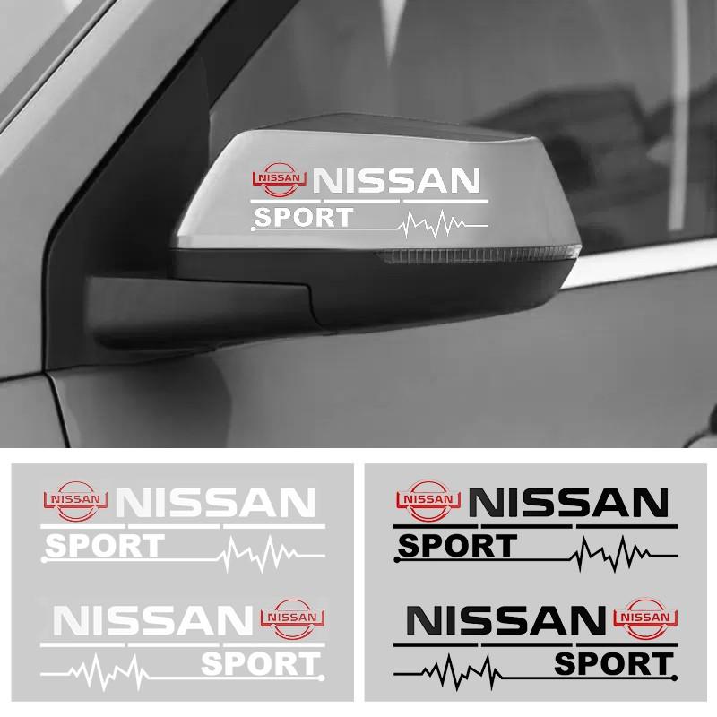 2 Piece Car Door Handle Decal Tire Rearview Mirror Sticker, Fits Nissan Nismo Almera Tiida Juke Teana Qashqai 350z 370z Gtr