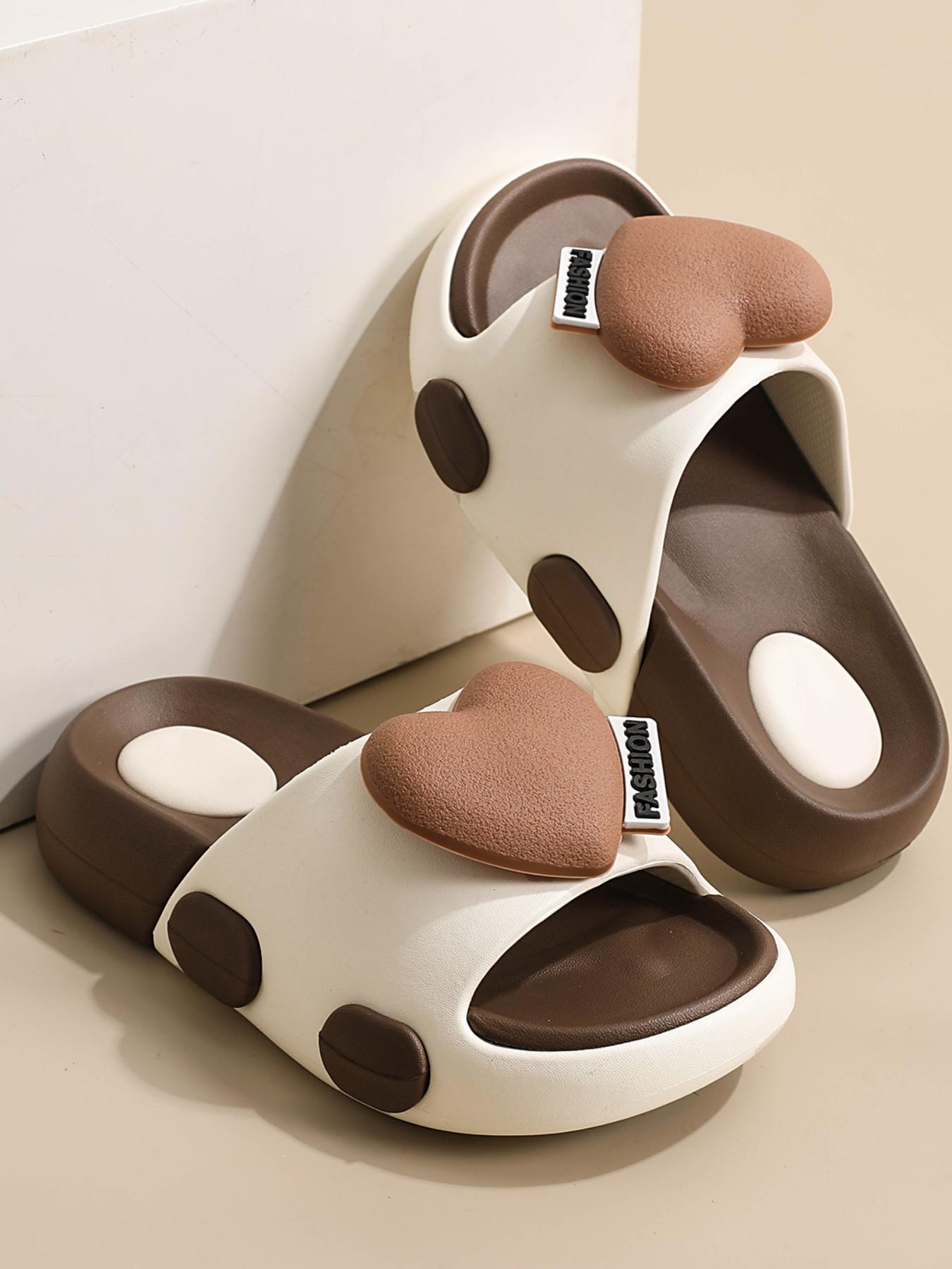 Sweet Girl Style Soft Sole Slippers, Lightweight Comfortable Summer Sandals, Casual PU Leather Patchwork Design, Perfect for Girls' Outing