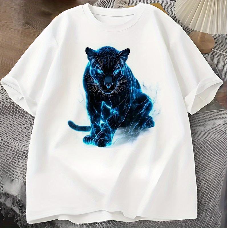 3-Pack Blue Leopard Print Heat Transfer Stickers, DIY Iron-On Patches for T-Shirts, Pillows, Washable Plastic Decals for Clothing and Bags