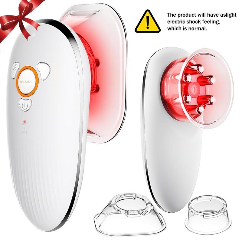 5-in-1 Body Massager with Red Blue Light Therapy, Air Pressure & Heat Massage Tool for Face and Body - Relieve Muscle Soreness, Improve Blood Circulation, Skin Care for Face, Belly, Arms, Legs