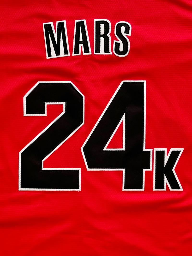 Hooligans 'Mars' 24K Baseball Jersey Men White Red Embroidery Festival Shirts Gift Party S~3XL