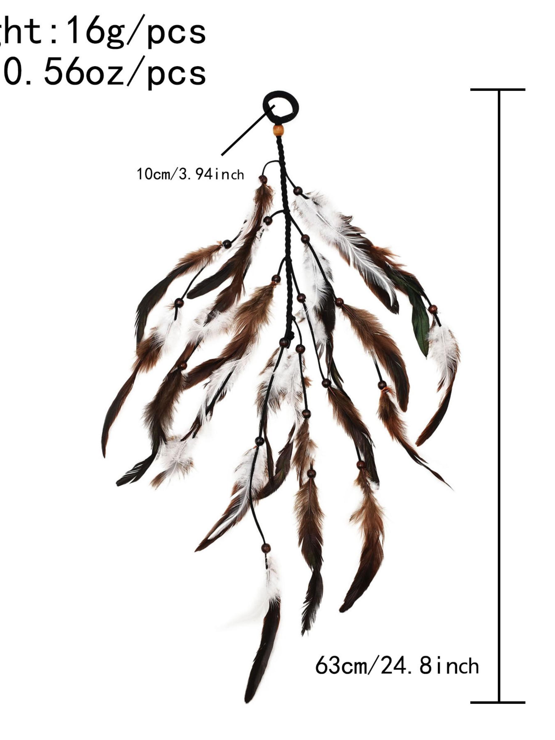 Bohemian Feather Hair Band Headband Hippie Travel Photo Prop, Fairy Princess Instagram Hair Tie, Fashionable Boho Accessory