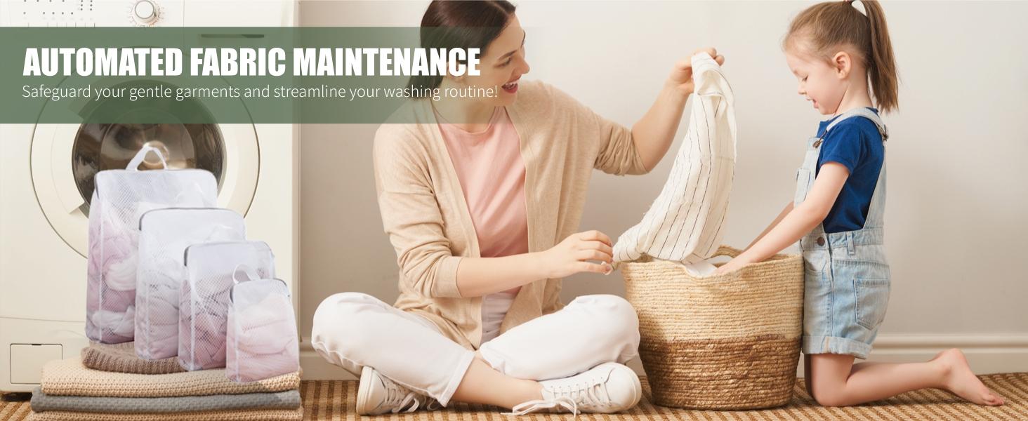 4Pcs 3D Mesh Laundry Bags with Hanging Handles (S/M/L/XL) - Durable Zippered Wash Bags for Delicates, Shoes & Bulk Clothes - Space-Saving Foldable Design