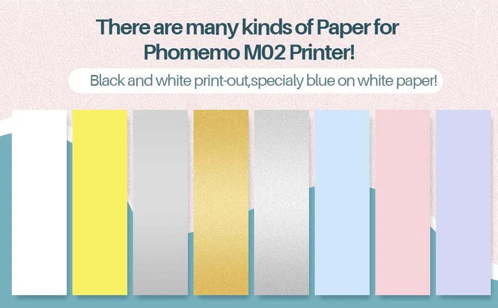 Phomemo M02 Mini Sticker Printer – Portable Inkless Thermal Printer for DIY Crafts, Journals, Photos, Study Notes & Labels – Ideal for Home, School & Travel