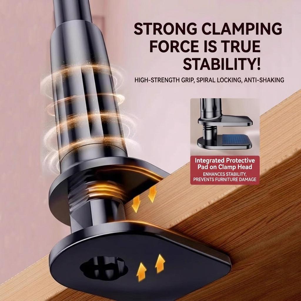 Flexible Design Multipurpose Adjustable Phone Holder, Smartphone Mount, Universal Phone Stand for Bedside & Desktop Use
