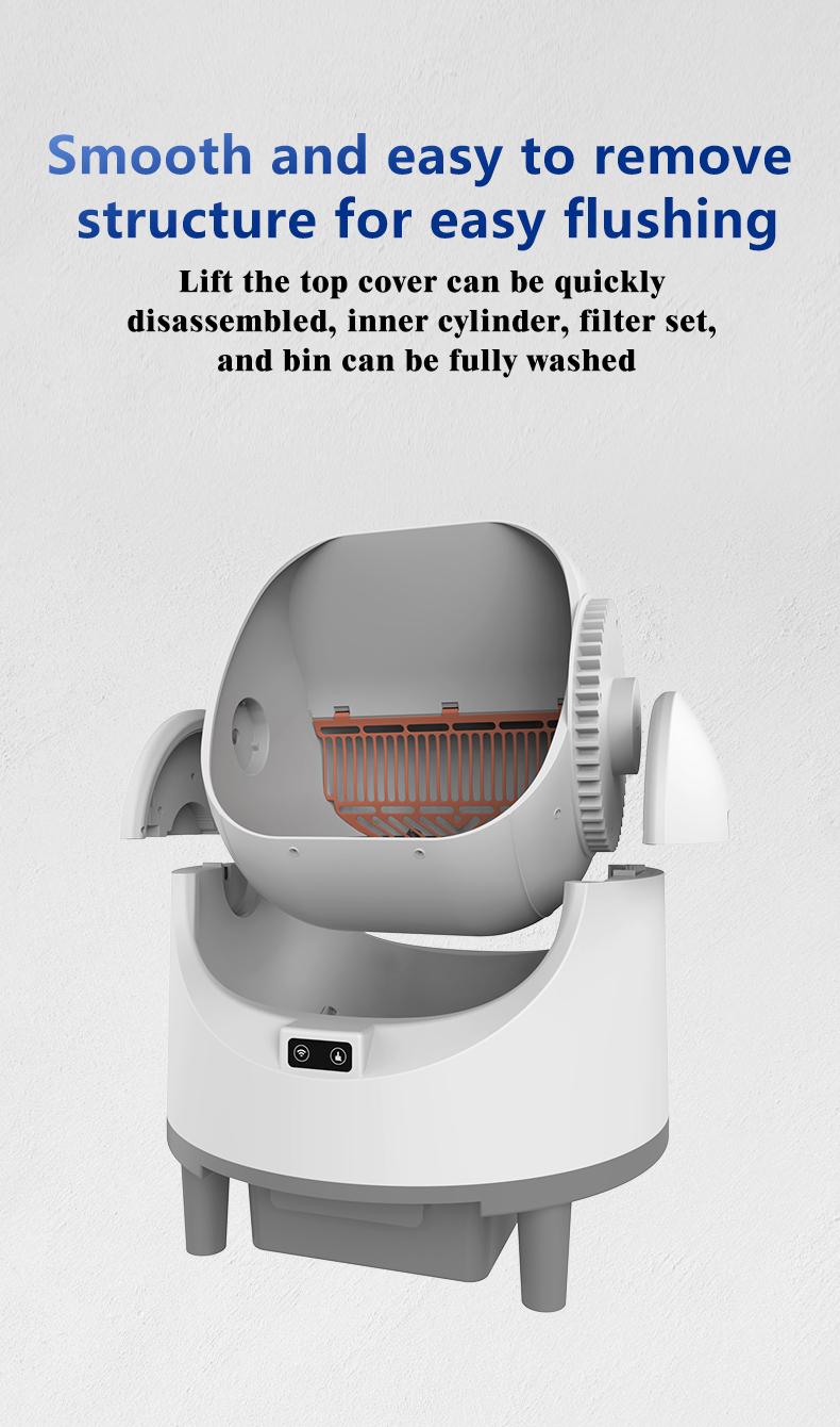 Smart Cat Litter Box with Automatic Self-Cleaning, 6L Large Capacity, APP Connection, Odor Control, and Anti-Splash Design for Ultimate Pet Care Convenience cat gifts Enclosed