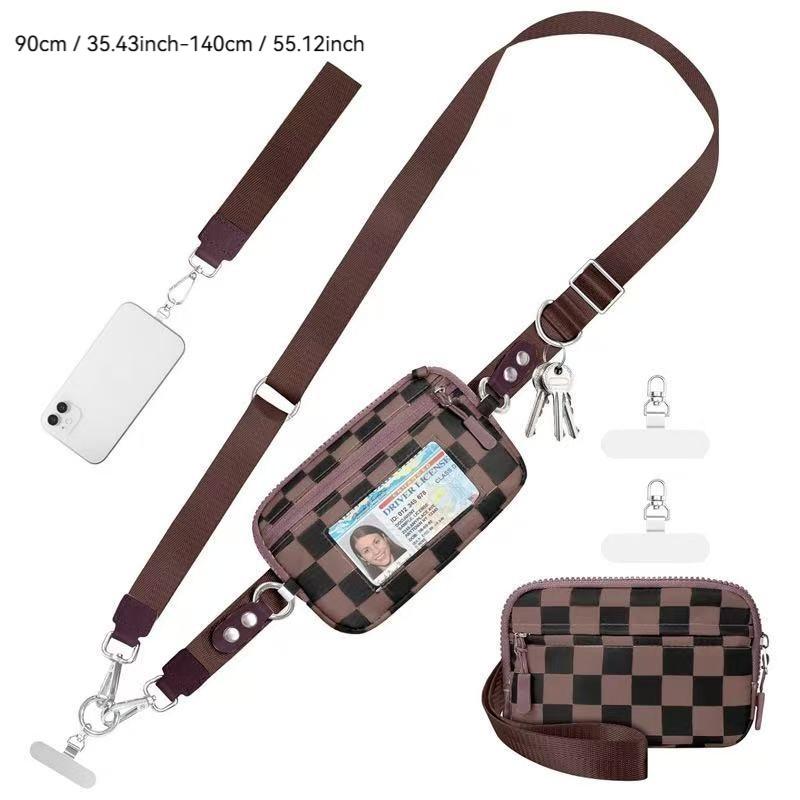 The grid-patterned, adjustable window-style wallet/phone strap, Wallet Phone Lanyard, features modular design for ease of use. It’s an ideal gift for those who are overweight, perfect for card exchanges and wallet/phone straps.