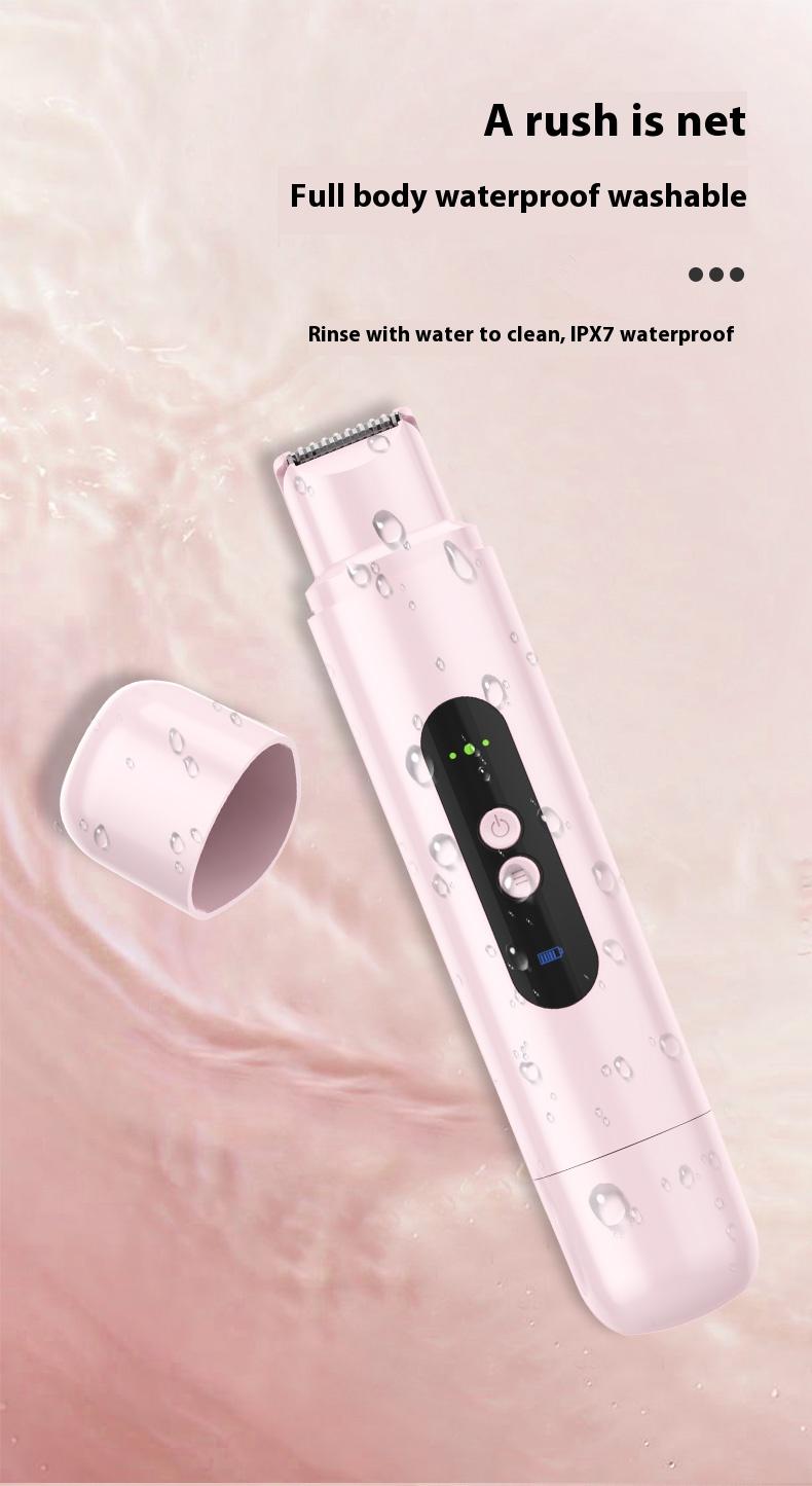 【01】【Rendoo】Private Shaver This rechargeable two-in-one electric shaver with razor function is suitable for both body and facial hair. Its dual-head design allows for painless trimming of pubic hair, face, underarms, and legs.