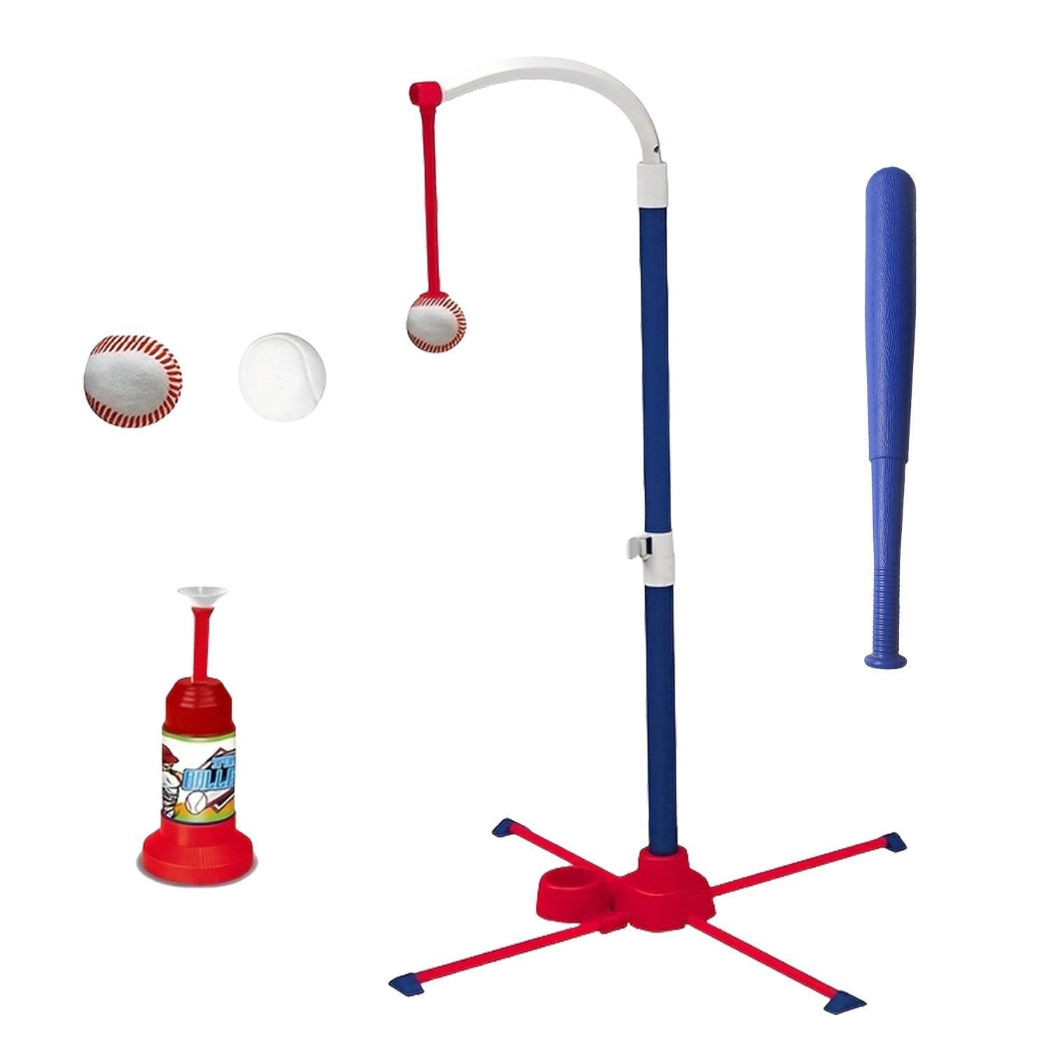 3-In-1 Baseball Set for Kids, Adjustable Tee, Portable Launcher, Hanging Bat, Perfect Gift for All Ages, Family Fun Essential!
