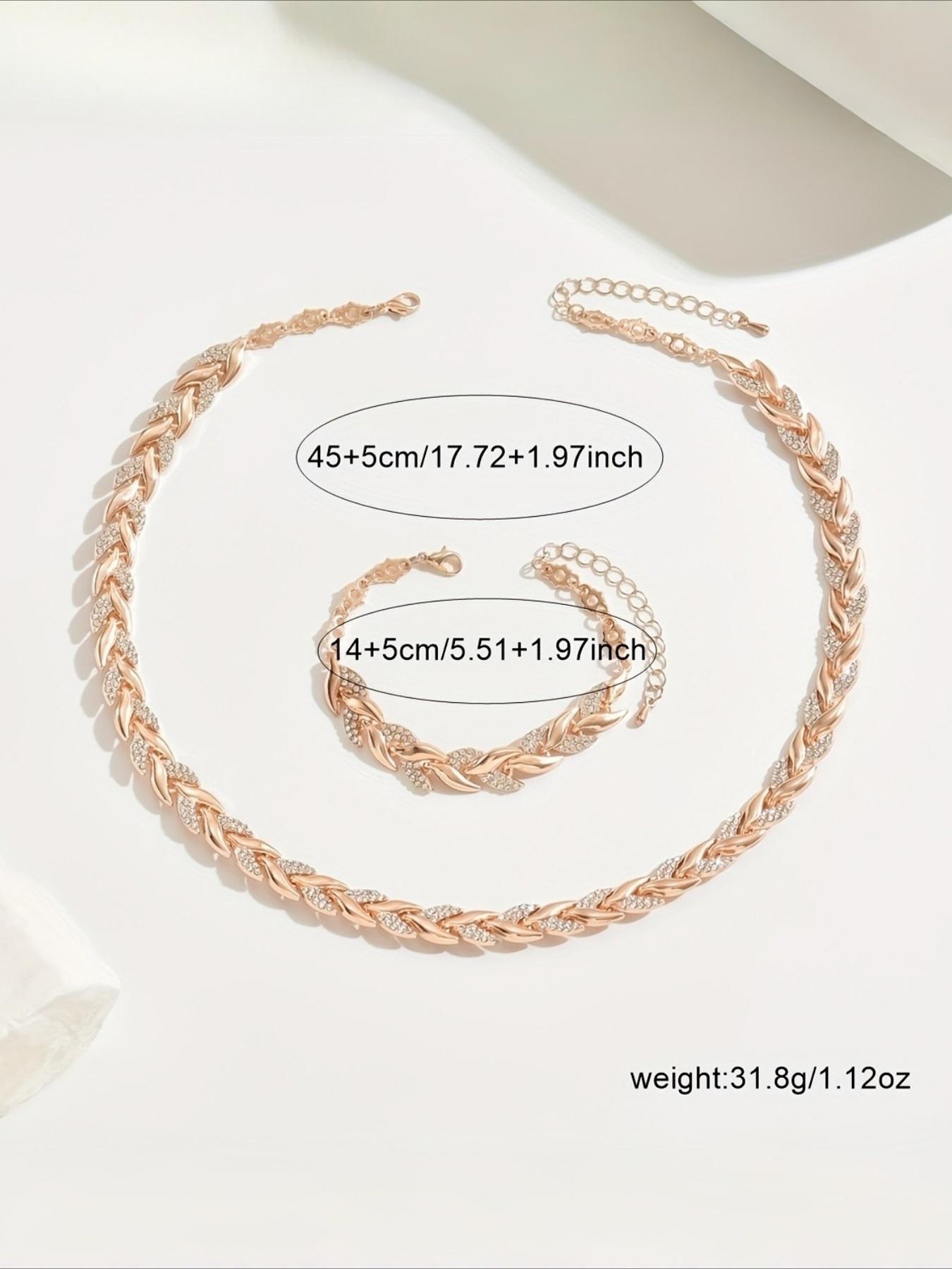 1 Bracelet and 1 Necklace / 1 Bracelet and 1 Pair of Earrings, Light Luxury Elegant Design with Glass Rhinestone Mermaid Fashionable Jewelry Set for Women, Suitable for Autumn and Winter Banquets and Daily Wear