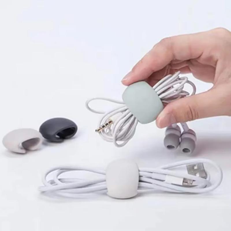 5pcs Charge Cable Protectors Travel Data Cord Clip Decoration Earphone Charging Cables Storage Buckle Cable Organizer