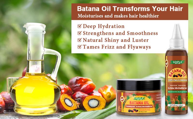 Pure Organic Batana Oil for Hair Growth - Strengthens Hair, Promotes Thicker, Natural Hair Oil Conditioner Deep Conditioning Haircare Moisturizes