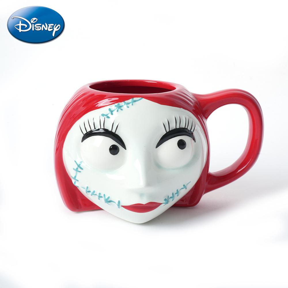 Disney Official Licensed Nightmare Before Christmas Jack & Sally Ceramic Mug 19 FL OZ Coffee Cup 1PC Couple Collectible Ornaments Perfect for Christmas & Valentine's Day Gifts MN-26816