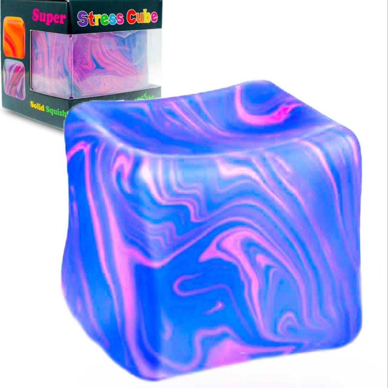 Stress Relief Toy Cube Caramel Squeeze Fun, Fashion Relaxation Toy, Ideal Stress Relief and Mood Boost Gift, Perfect Anxiety Reducer