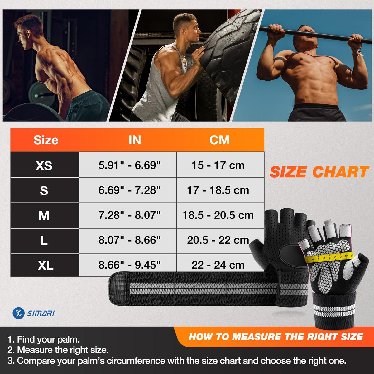Gym Gloves, Half-Finger Breathable Workout Gloves for Men Women, Padded Weight Lifting Gloves with Wrist Wraps Support, Full Palm Protection, Gym Training SG902 Hand Protector Gym Gloves, Half-Finger Breathable Workout Gloves for Men Women, Padded Weight Lifting Gloves with Wrist Wraps Support, Full Palm Protection, Gym Training SG902 Hand Protector