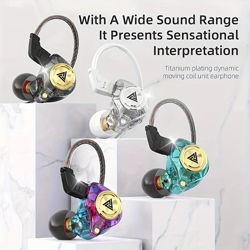 QKZ-AK3/6 Portable Wired In-Ear Earphone, Wired Headphones With Mic, HiFi Subwoofer Noise Cancelling Wired Earphones for Game Sports, 3D Stereo Sound Headphones For Gym & Sports & Game, Headphones 8D Audio, Electronic Audio Earbud