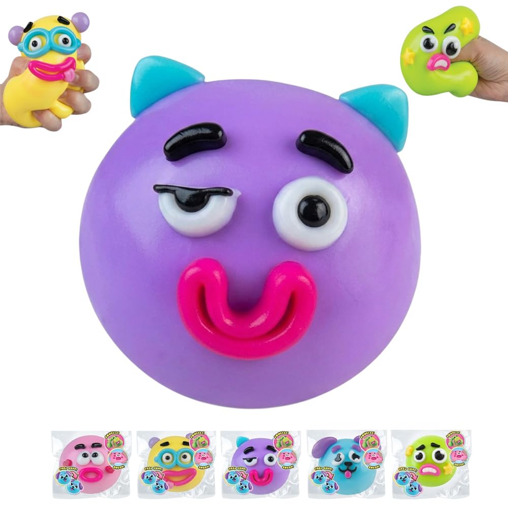 NEW Smushers Squishy - Curiosities Smushers Dog Face Swap Squishy Soft Moldable Cute Slow Rise Relaxing Sensory Fidget Relief Anxiety Stress Fun Desk Accessory for Adults