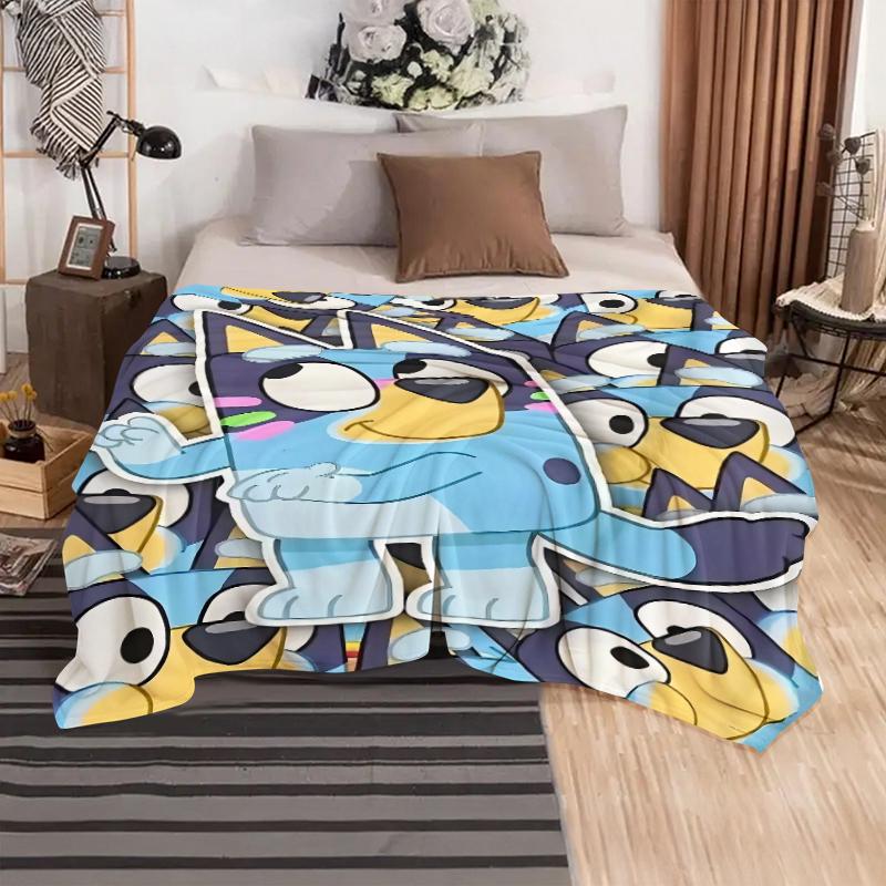 Cute Brookie Creative Pattern HD Print Flannel Blanket, Warm Soft Plush Throw for All Seasons, Bed Sofa Office Camping Travel Home Decor Gift