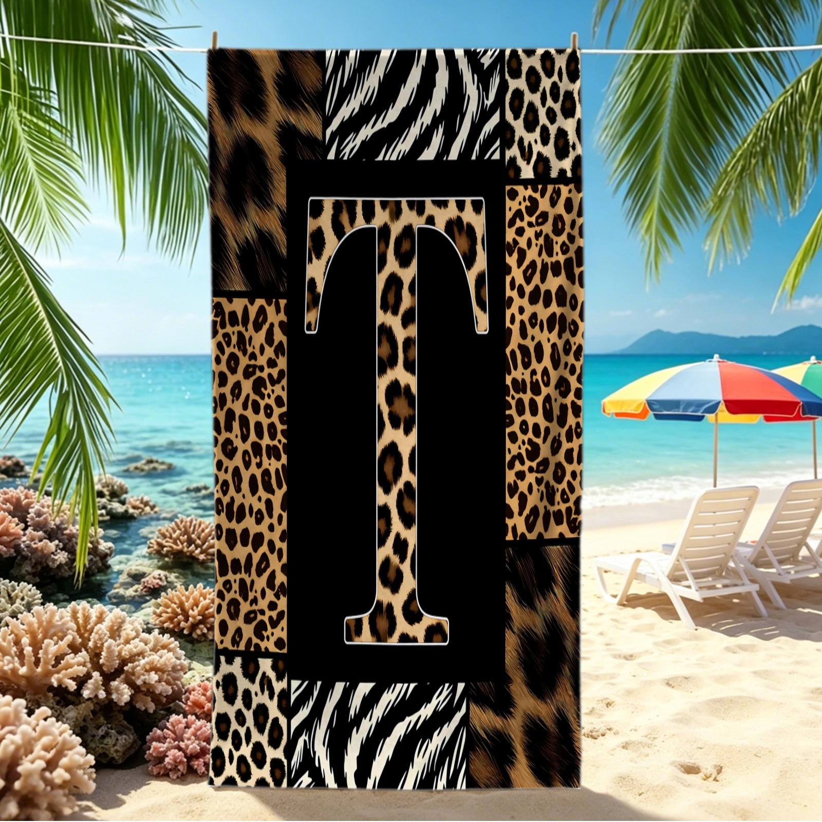 American‑Style Leopard‑Print Quick‑Dry “A‑Z” Beach Towel—Lightweight, Portable, and Space‑Saving. Perfect as a Pool Towel, Camping Towel, or Everyday Bath Towel, It’s an Essential Item for Beach Trips and Makes a Great Gift or Personal Purchase