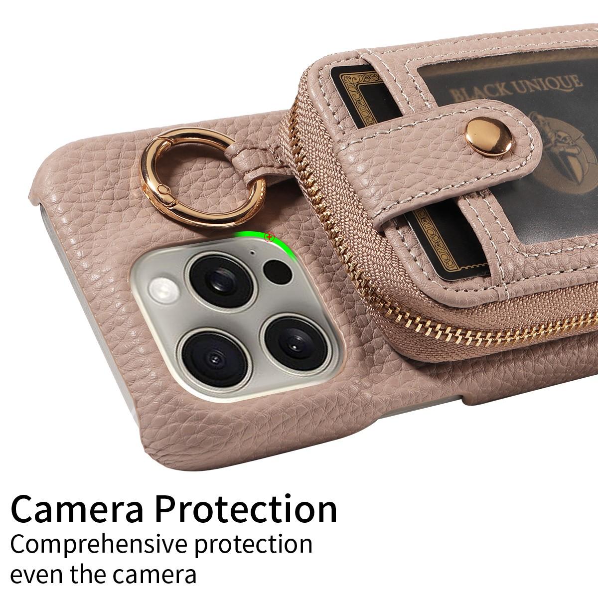 iPhone 17 Pro Max Case, Multi-Function Wallet Design, Secure Zipper Closure, Durable Protection Cover, Compatible with Multiple Models