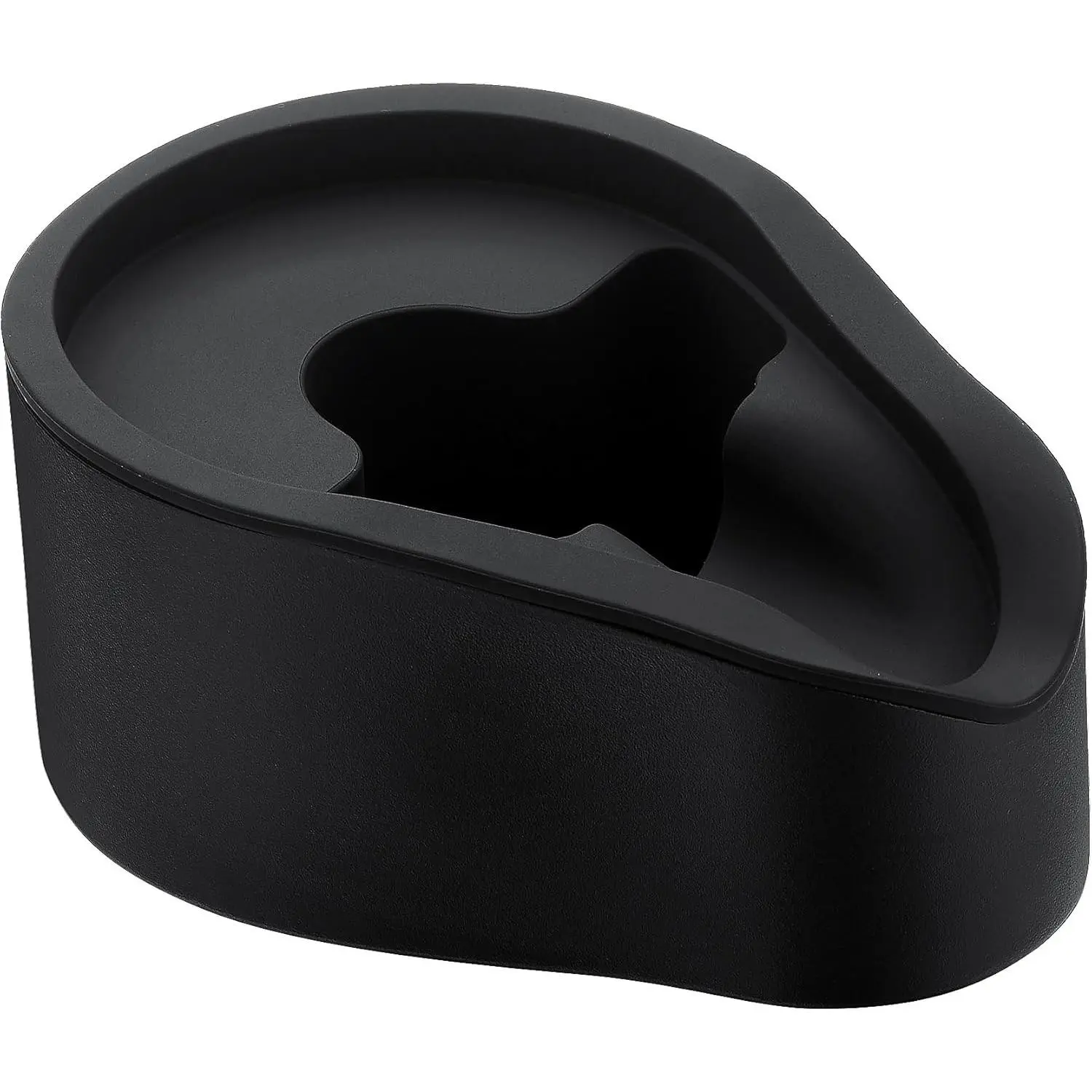 Portafilter Holder, Portafilter Tamping Station, 304 Stainless Steel With Silicon Espresso Holder Tamper Stand Fits 58mm Espresso Machines Portafilters, Black