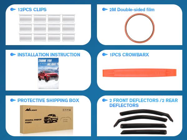 Nilight Window Rain Guards for Hyundai Tucson 2016 2017 2018 2019 2020 Window Deflectors, Vent Window Visors-4 Pieces Car Accessories Vehicle  dealsforyoudays