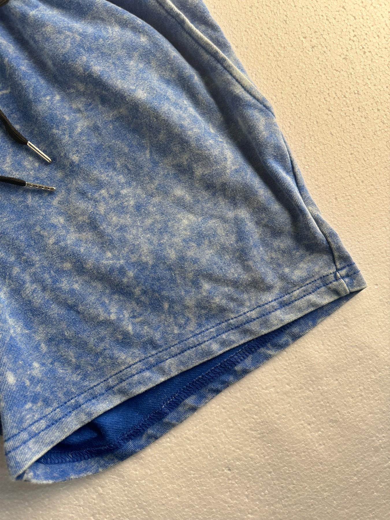 Multi-Color Washed Crop Two-Piece Set, Relaxed Chic Casual Style Fit, Vintage Short Top + Shorts, Perfect Lazy Dressing, Clothes