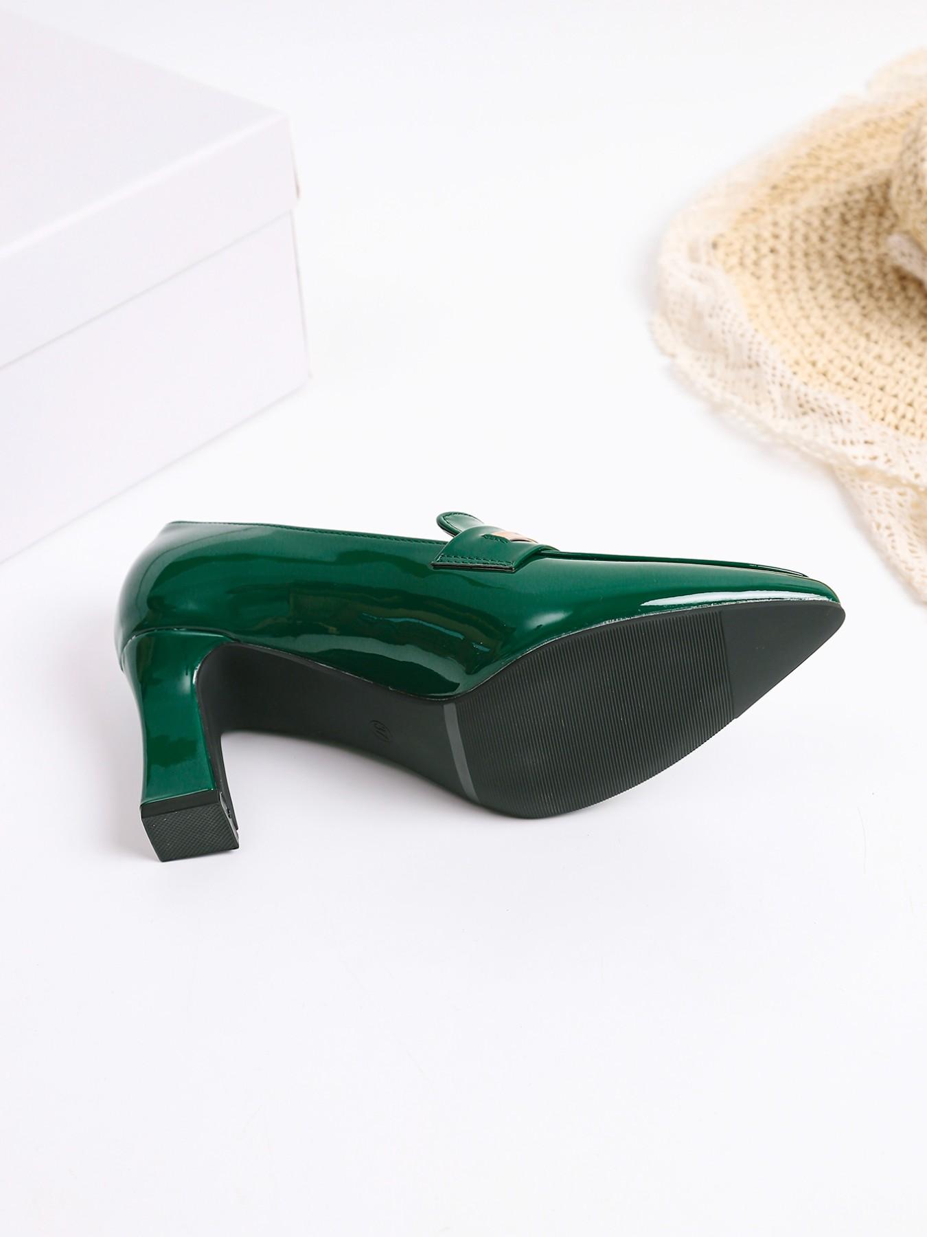 Women's Pointed Toe Stiletto High Heels, Metal Buckle Design, Artificial Leather, Medium Width, All Seasons, Office Commute, Business Meetings