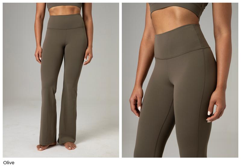 Colorfulkoala Women's Dreamlux High Waisted Flared Leggings Workout Yoga Pants 29.5" / 31.5" Inseam Sports Bottoms Ladies Sportswear